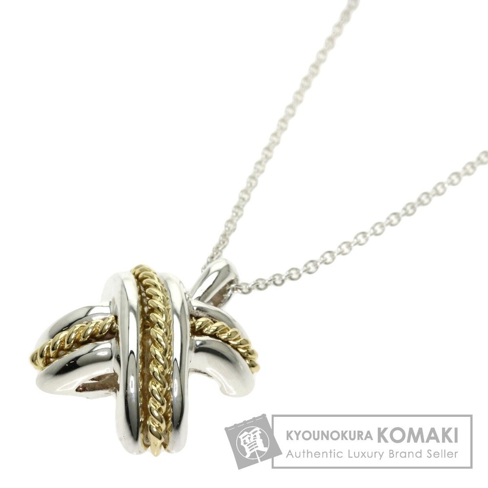 Tiffany Signature Necklace Silver Yellow Gold Co